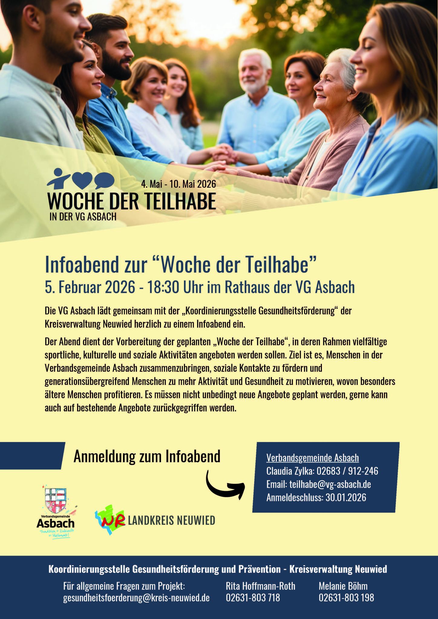 Info-Abend zur Woche der Teilhabe am 05.02.26 um 18:30 Uhr im Rathaus der VG Asbach.