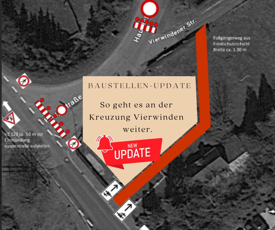 Verkehrsinformation – Kreuzung „Vierwinden“ 