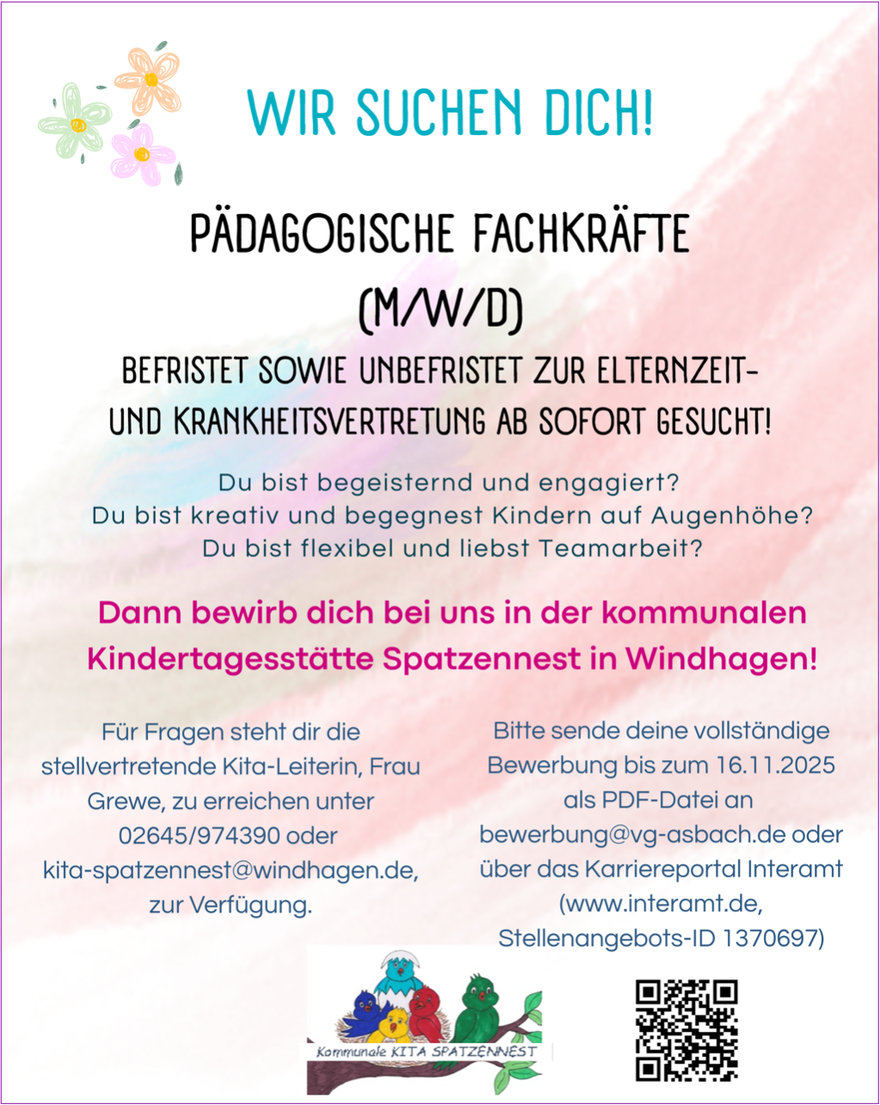 Stellenausschreibung KiTa Spatzennest